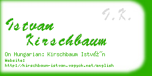 istvan kirschbaum business card